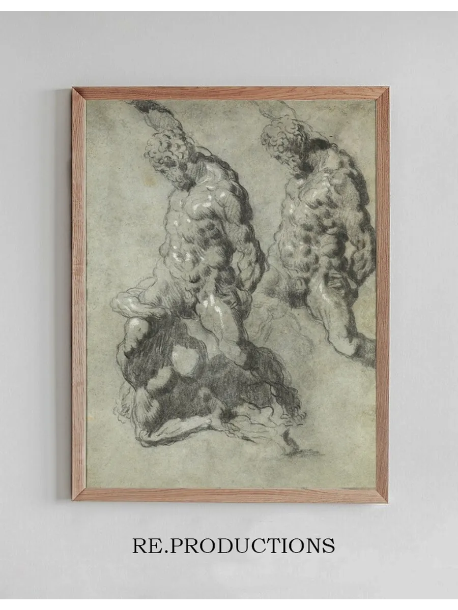 Two Studies of Samson Slaying the Philistines