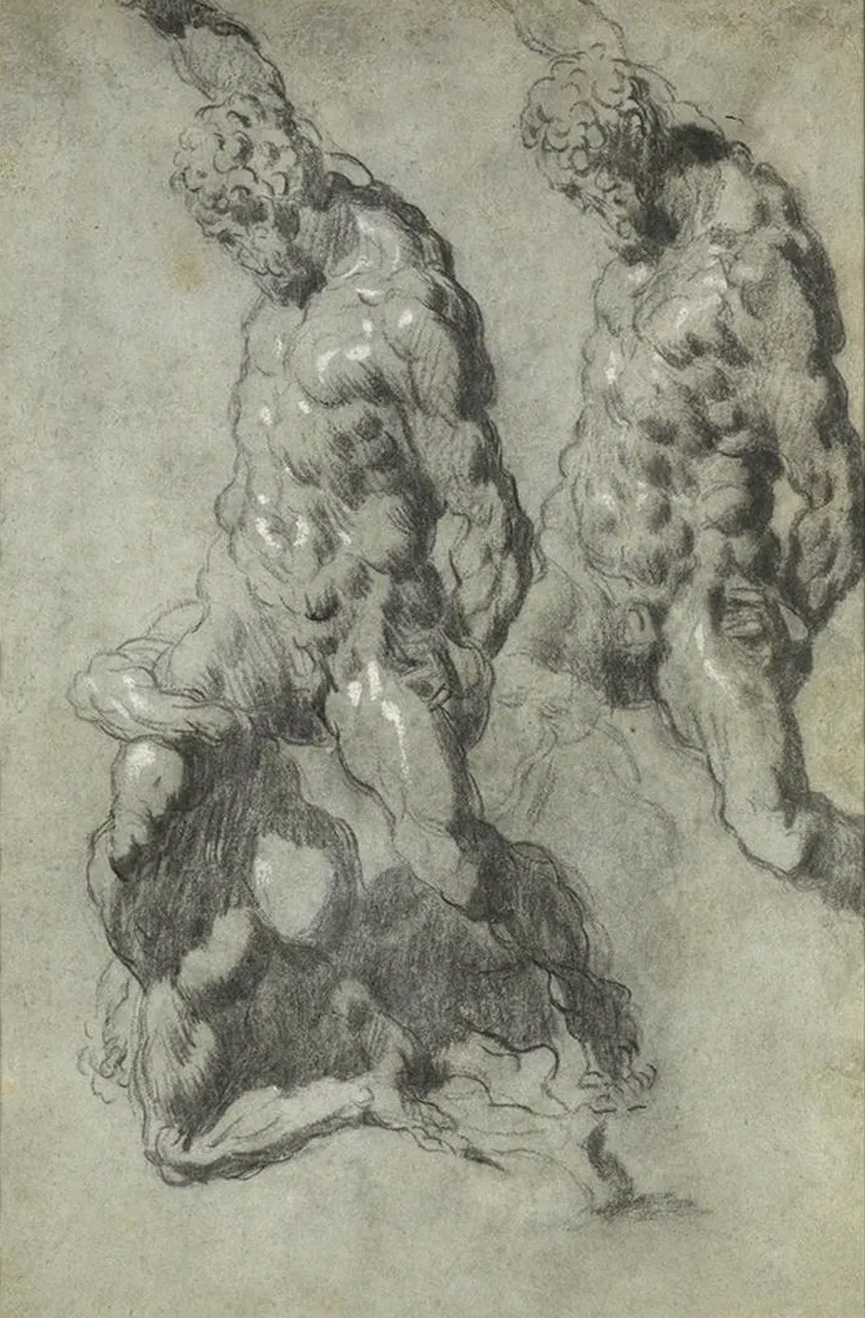Two Studies of Samson Slaying the Philistines