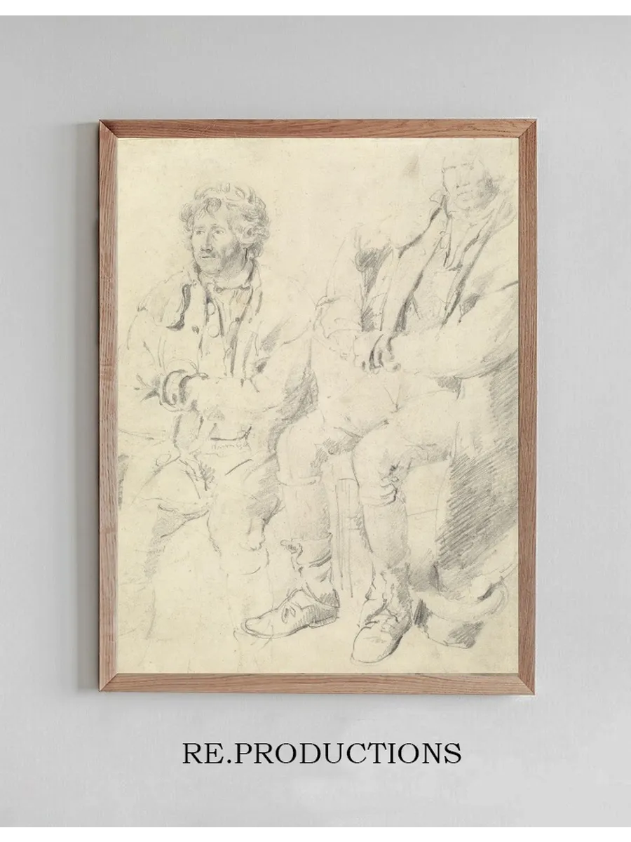 Two Studies of a Seated Man