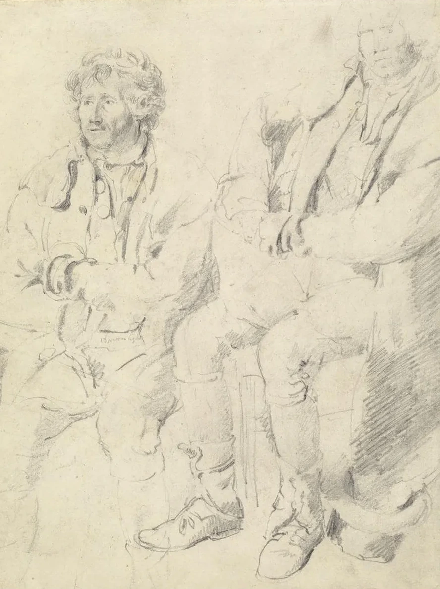 Two Studies of a Seated Man