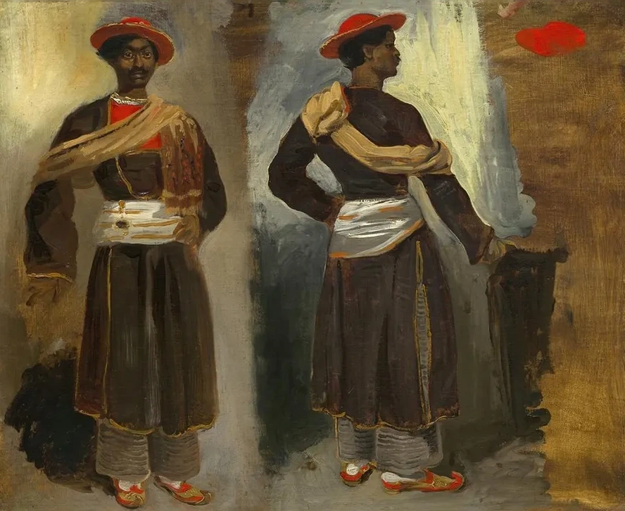 Two Studies of a Standing Indian from Calcutta