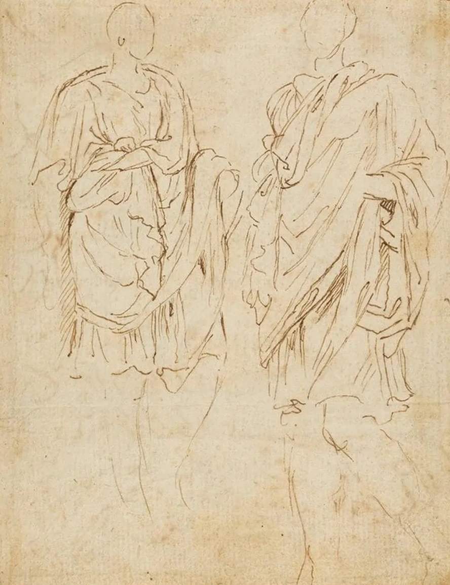 Two Studies of an Ancient Statue