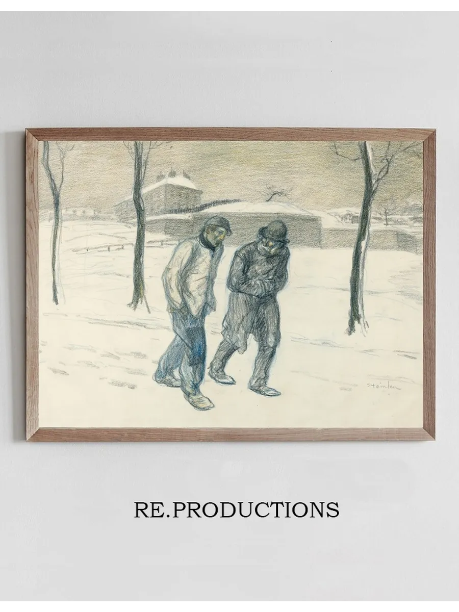 Two Vagabonds Walking In The Snow