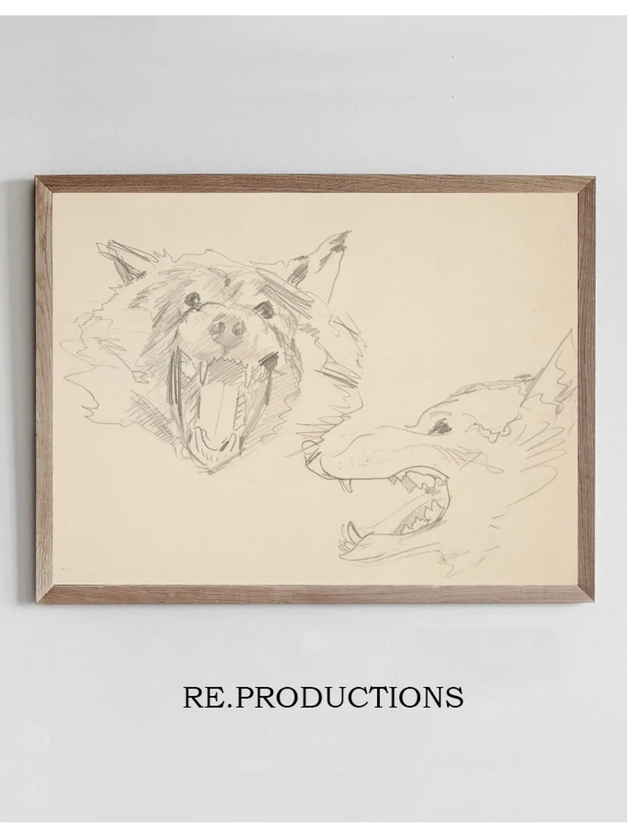Two Views of a Wolf sHead