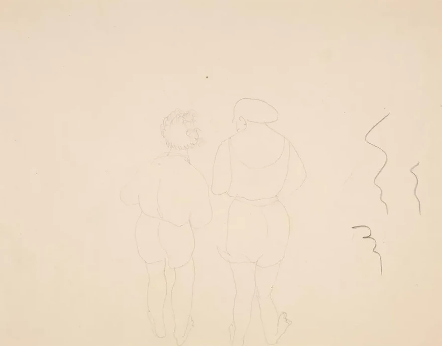 Two Woman Bathers Seen fromBehind