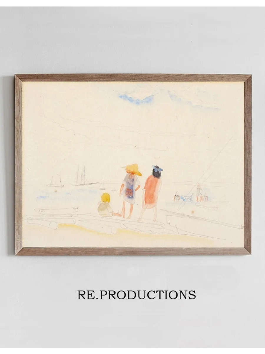 Two Women and Child on Beach