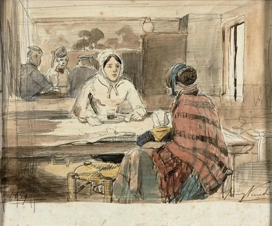 Two Women in a Cafe