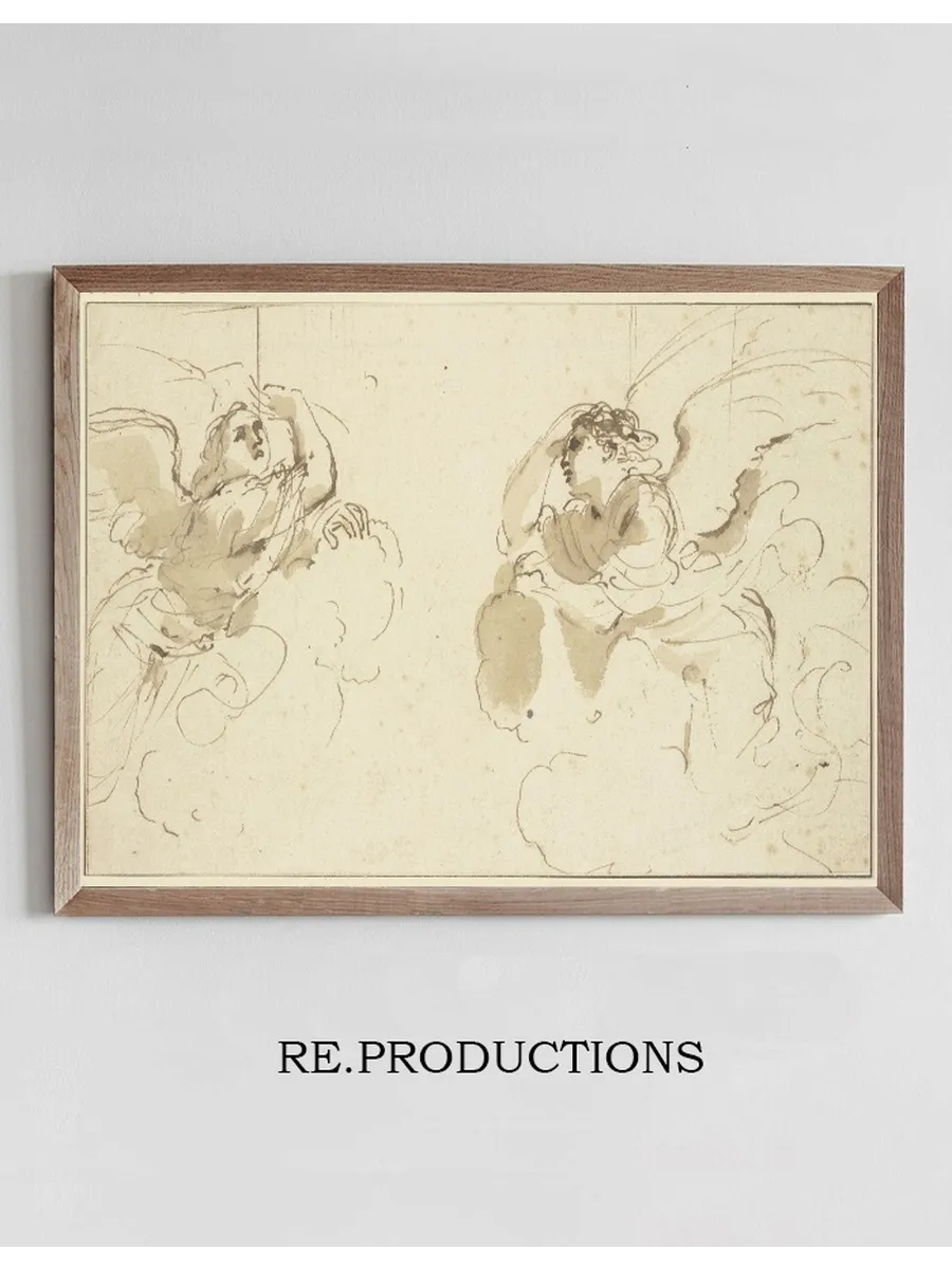 Two Angels in Clouds
