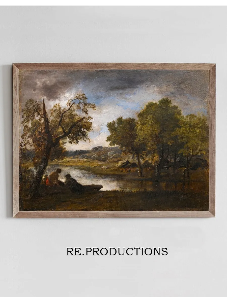 Two Bathers on the Bank of a Lake