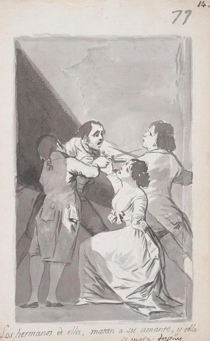 Two Brothers Killing Their Sister's Lover in Her Presence