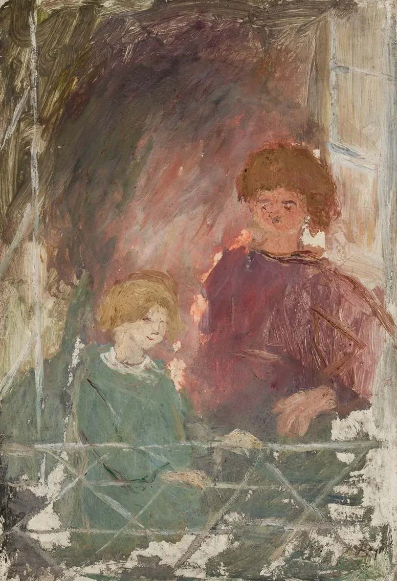Two Children on a Balcony