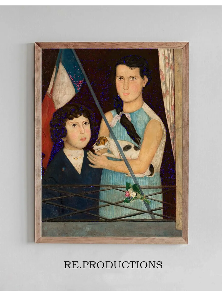 Two Children with a French Flag