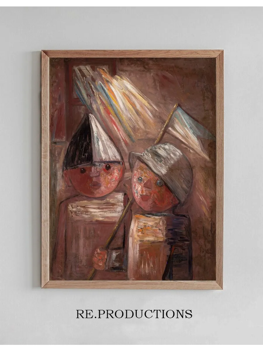 Two Children with a Flag