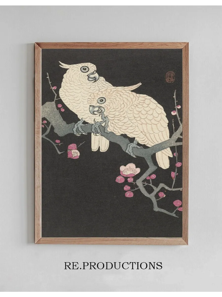 Two Cockatoo and Plum Blossom