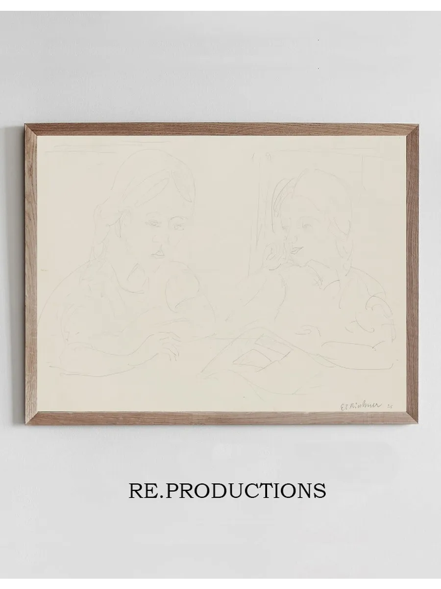 Two Girls at the Table