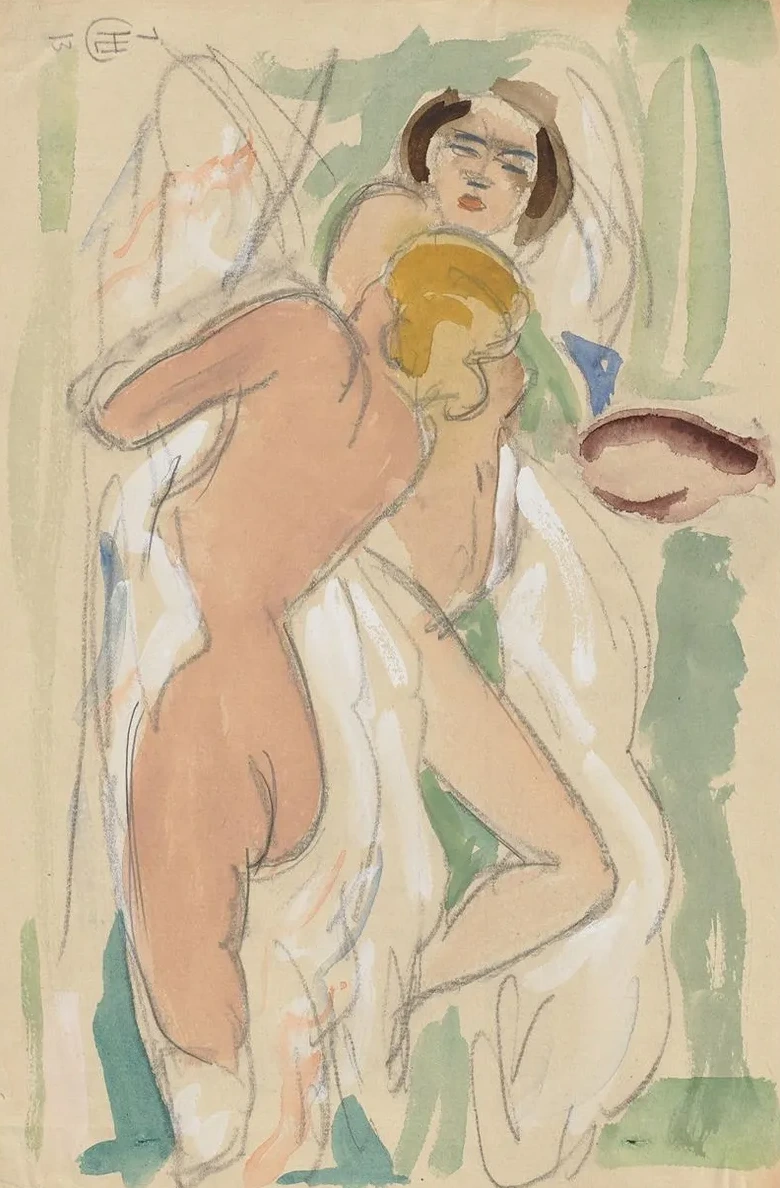 Two Reclining Female Nudes