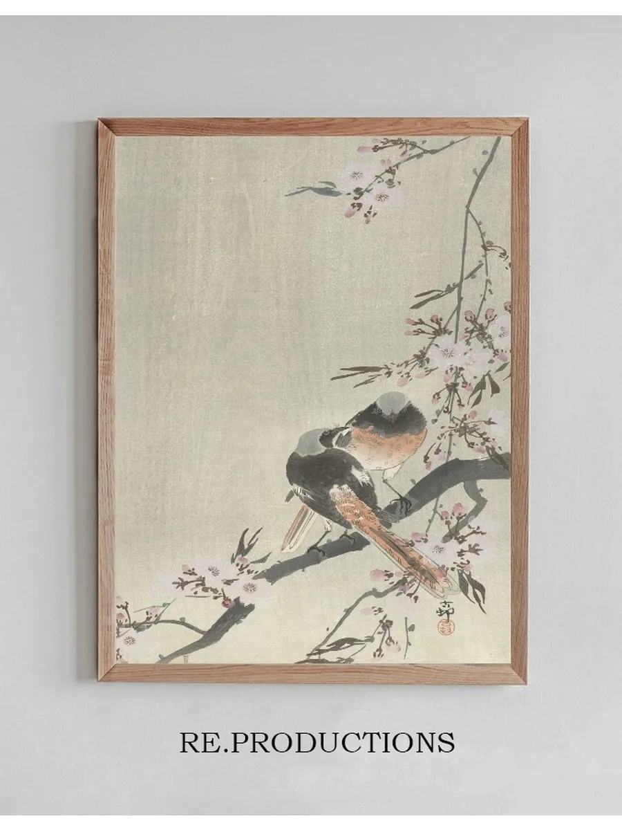 Two Siegeled Redtails with Cherry Blossom