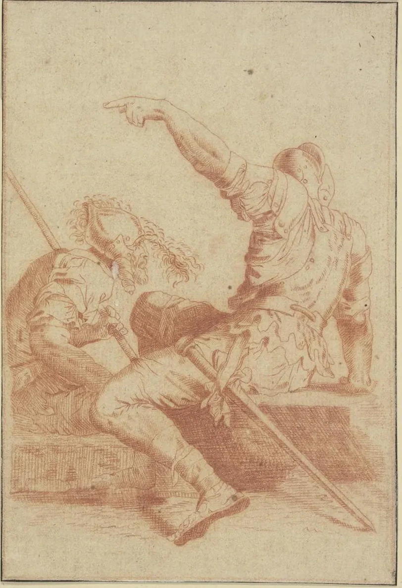 Two Sitting Soldiers