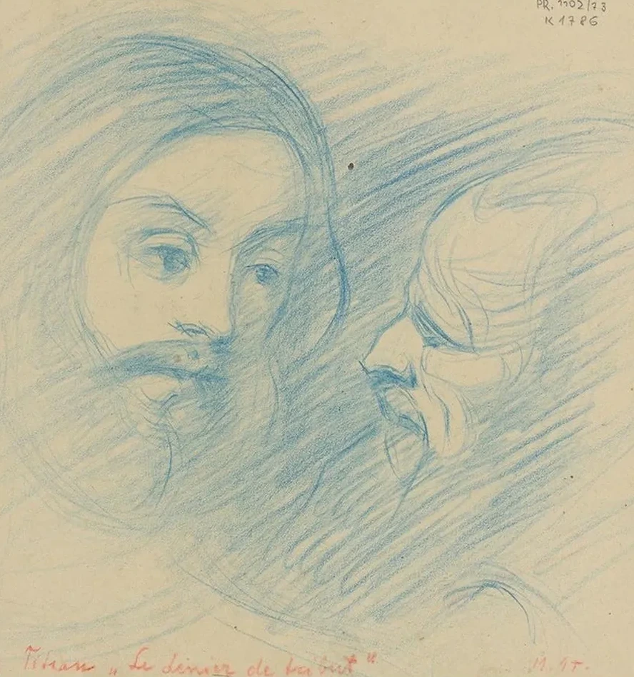 Two Studies of Titian's Heads