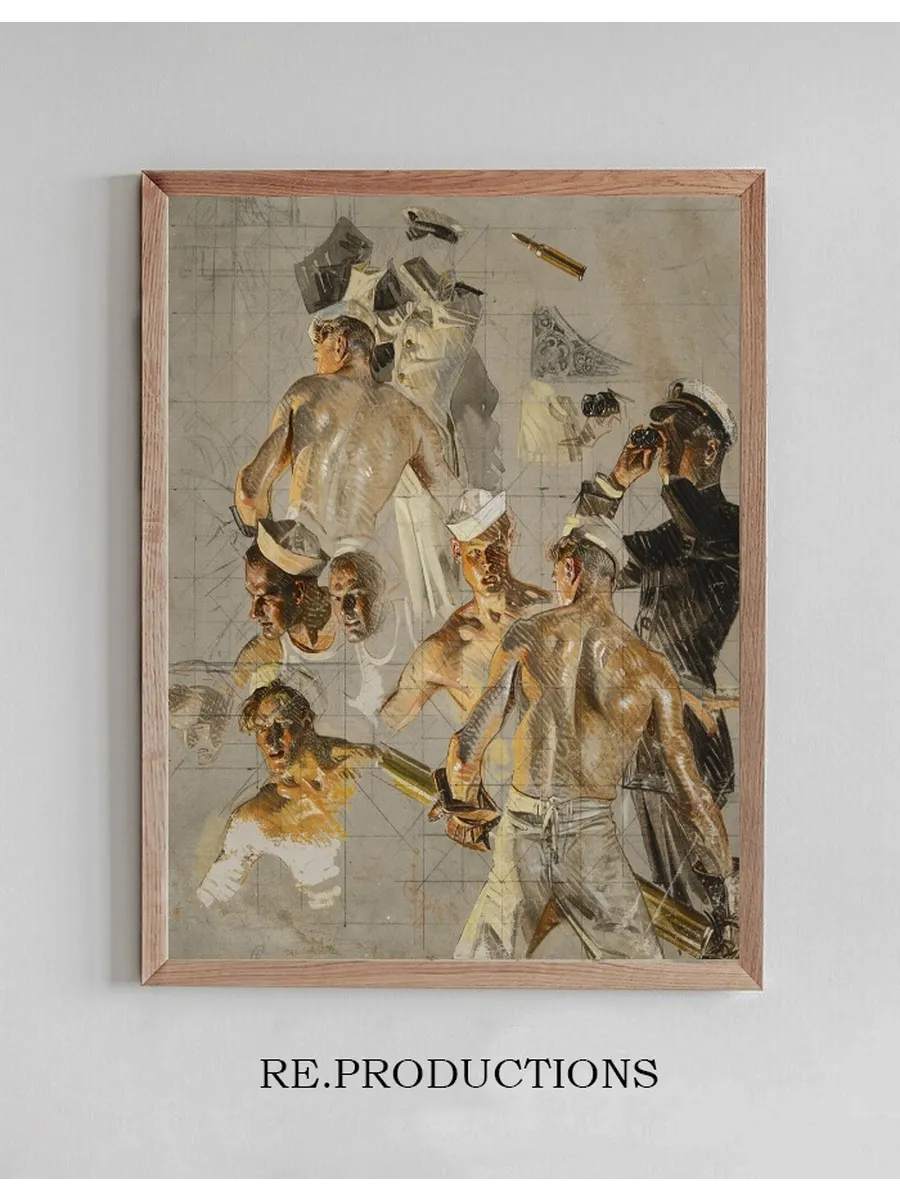 US Navy Sailors, Collier's magazine cover study
