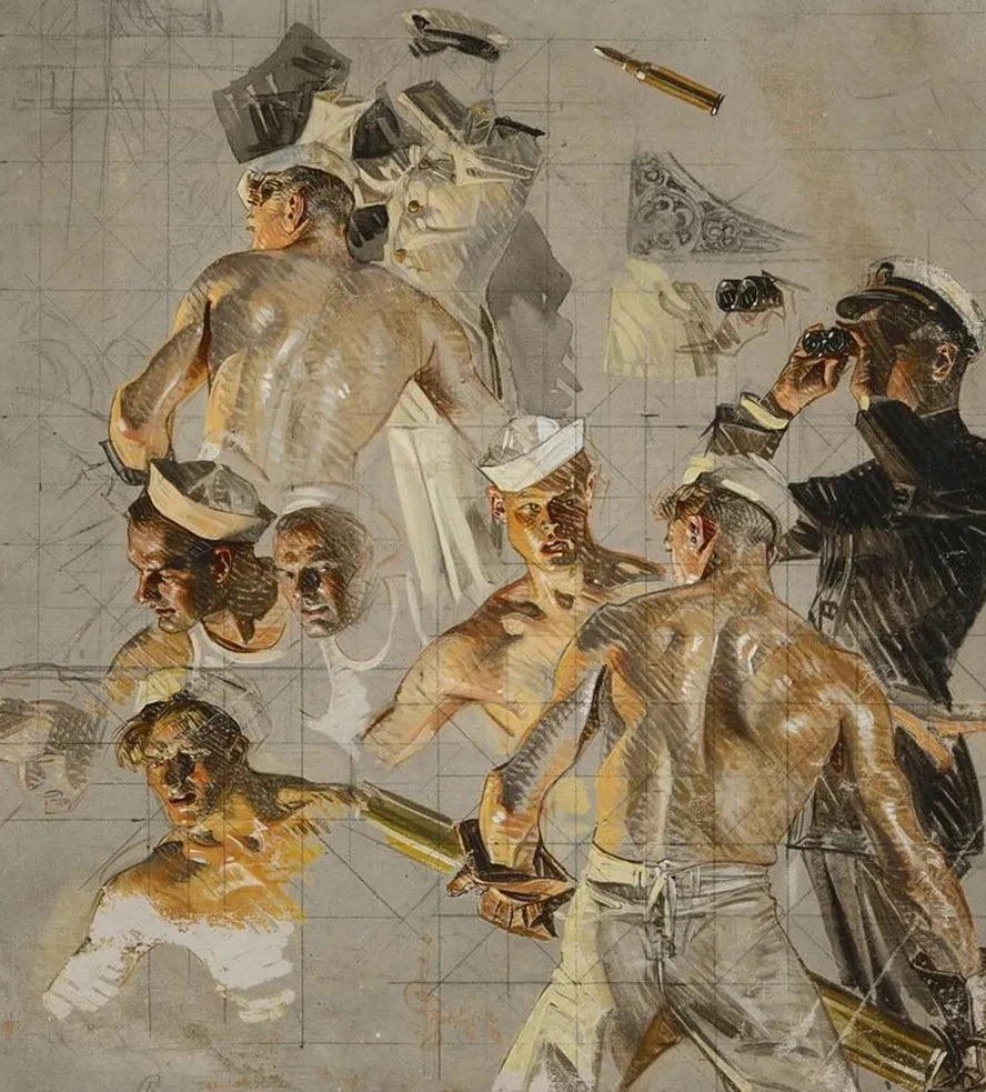 US Navy Sailors, Collier's magazine cover study