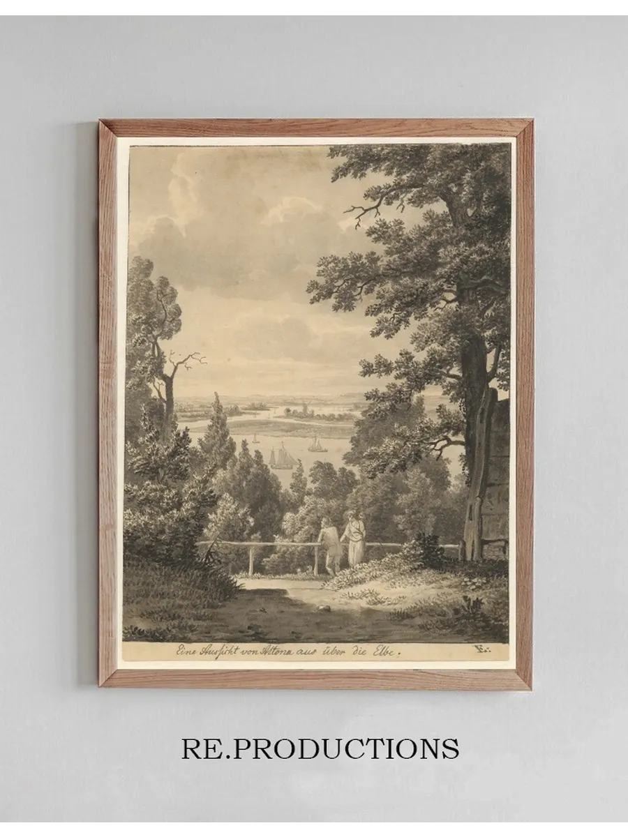 Udsigt Fra Altona Over Elben
