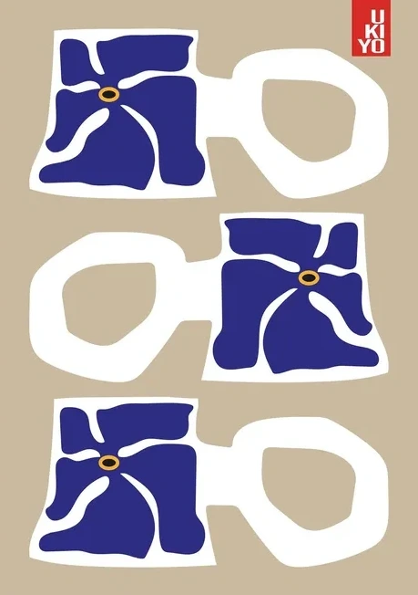 Ukiyo Mug Blue