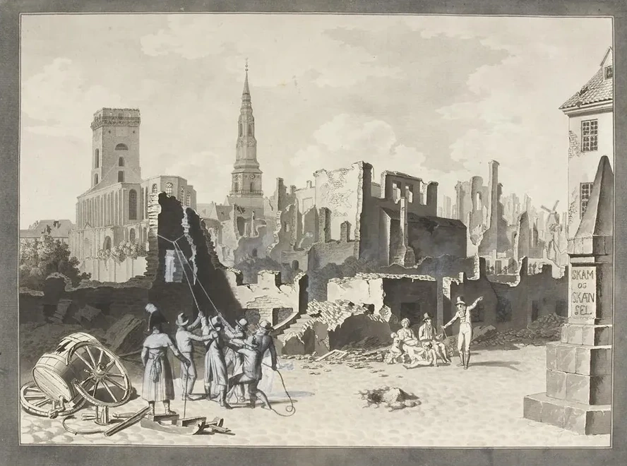 Ulfeldts Plads, Det Nuv Rende Gr Br Dretorv, Efter Engl Ndernes Bombardement I September 1807