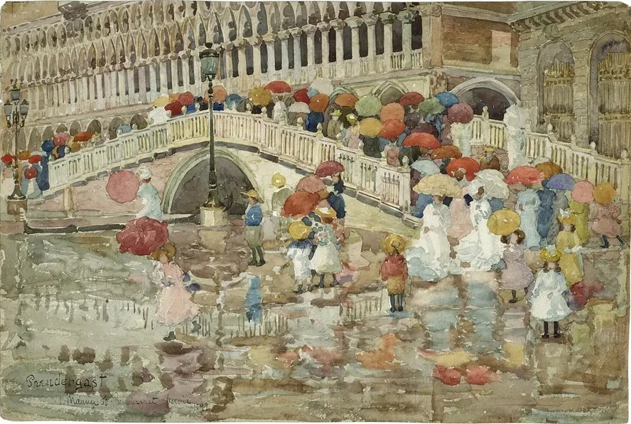 Umbrellas in the Rain
