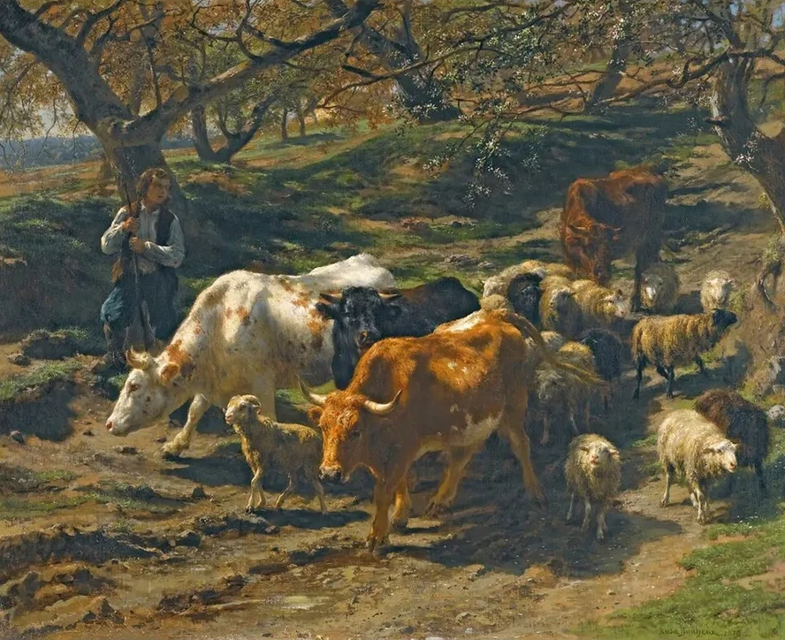 UnBerger Avec Son Troupeau