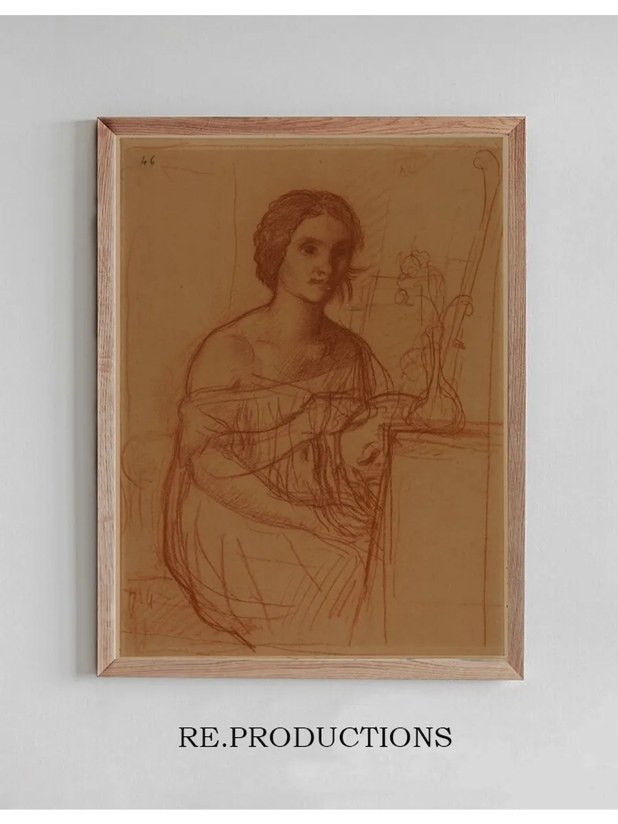 Une Femme Assise, Peignant Un Vase