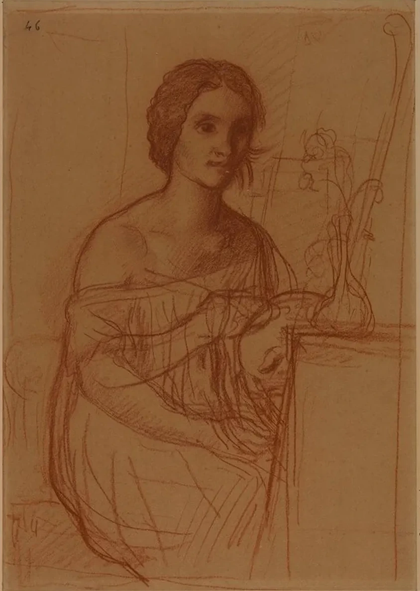Une Femme Assise, Peignant Un Vase