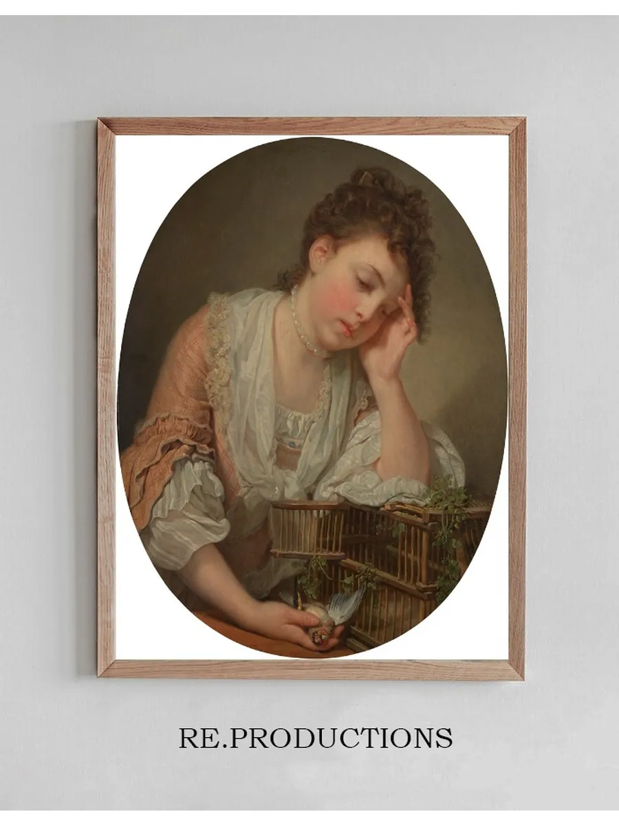 Une Jeune Fille Qui Pleure la Mort de Son Oiseau (A Girl Weeping Over Her Dead Bird)