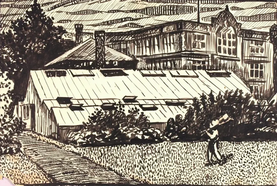 Untitled (figure and Buildings)