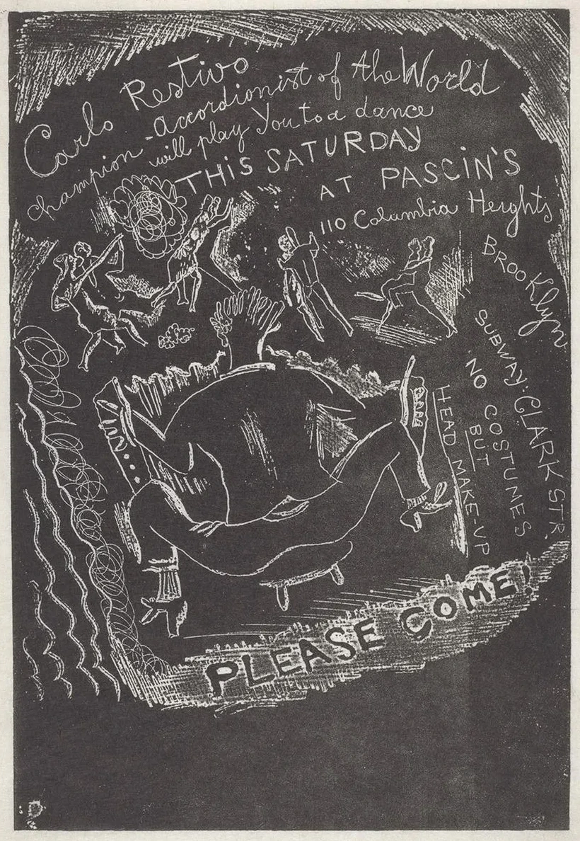 Untitled (Invitation to Party at Jules Pascin's)