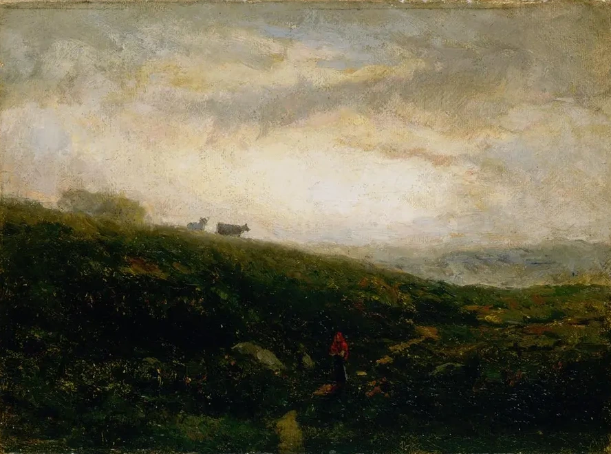 Untitled (cows Descending Hillside)