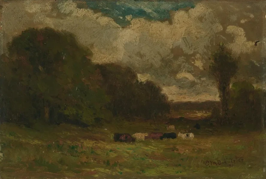 Untitled (landscape with Cows and Trees)