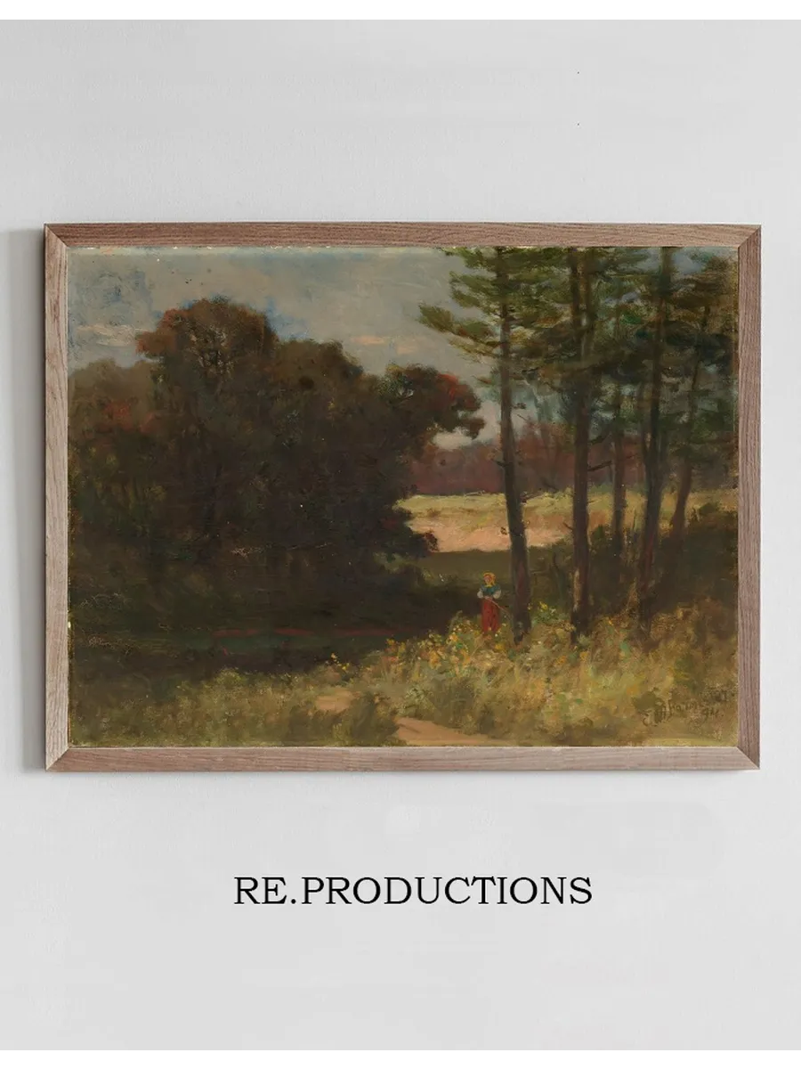 Untitled (landscape with Trees and Woman)