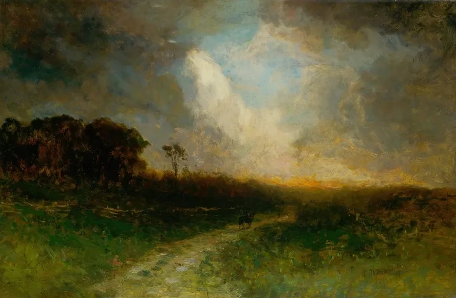 Untitled (landscape, Man on Horse)