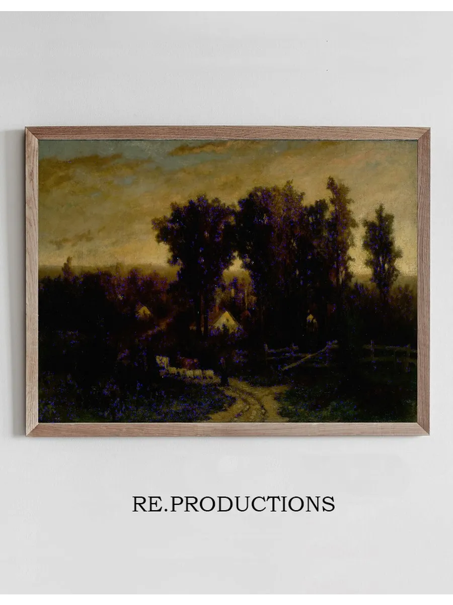 Untitled (woman with Cattle and Sheep at Dusk)