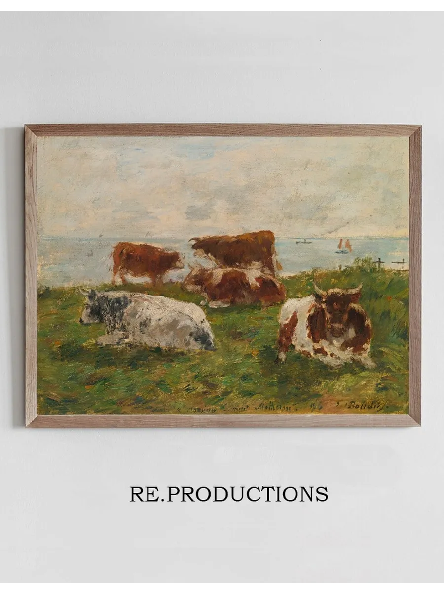 Vaches Au Pr Au Bord De La Me