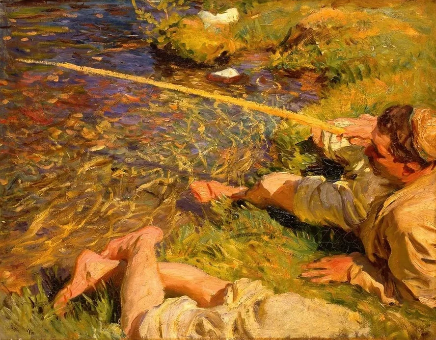 Val d Aosta, A Man Fishing