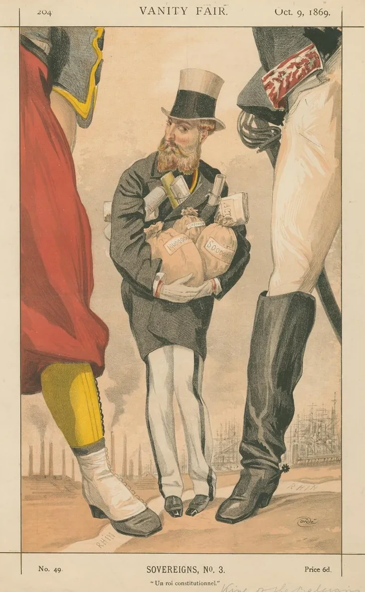 Vanity Fair Royalty Un roi Constitutionnel, Leopold II, King of the Belgians, October 9, 1869