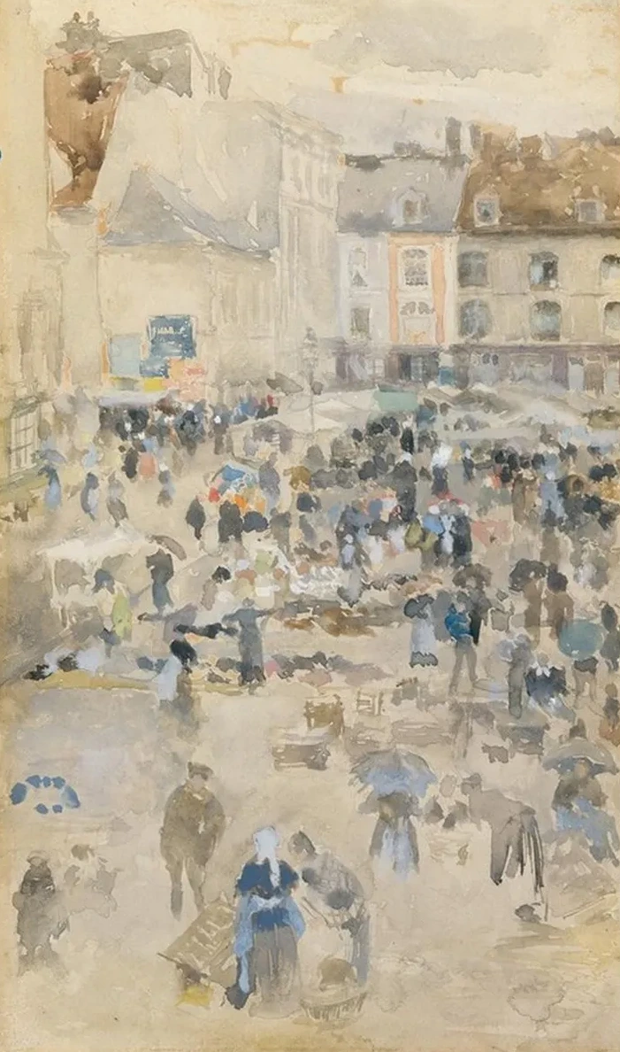 Variations in Violet and Grey Market Place, Dieppe