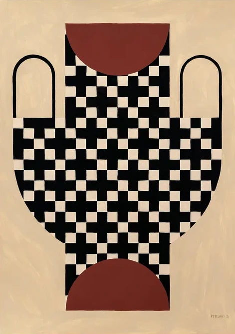 Vase With Cross Pattern