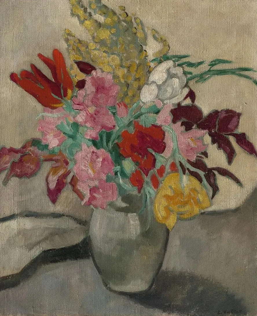 Vase Avec Bouquet de Fleurs