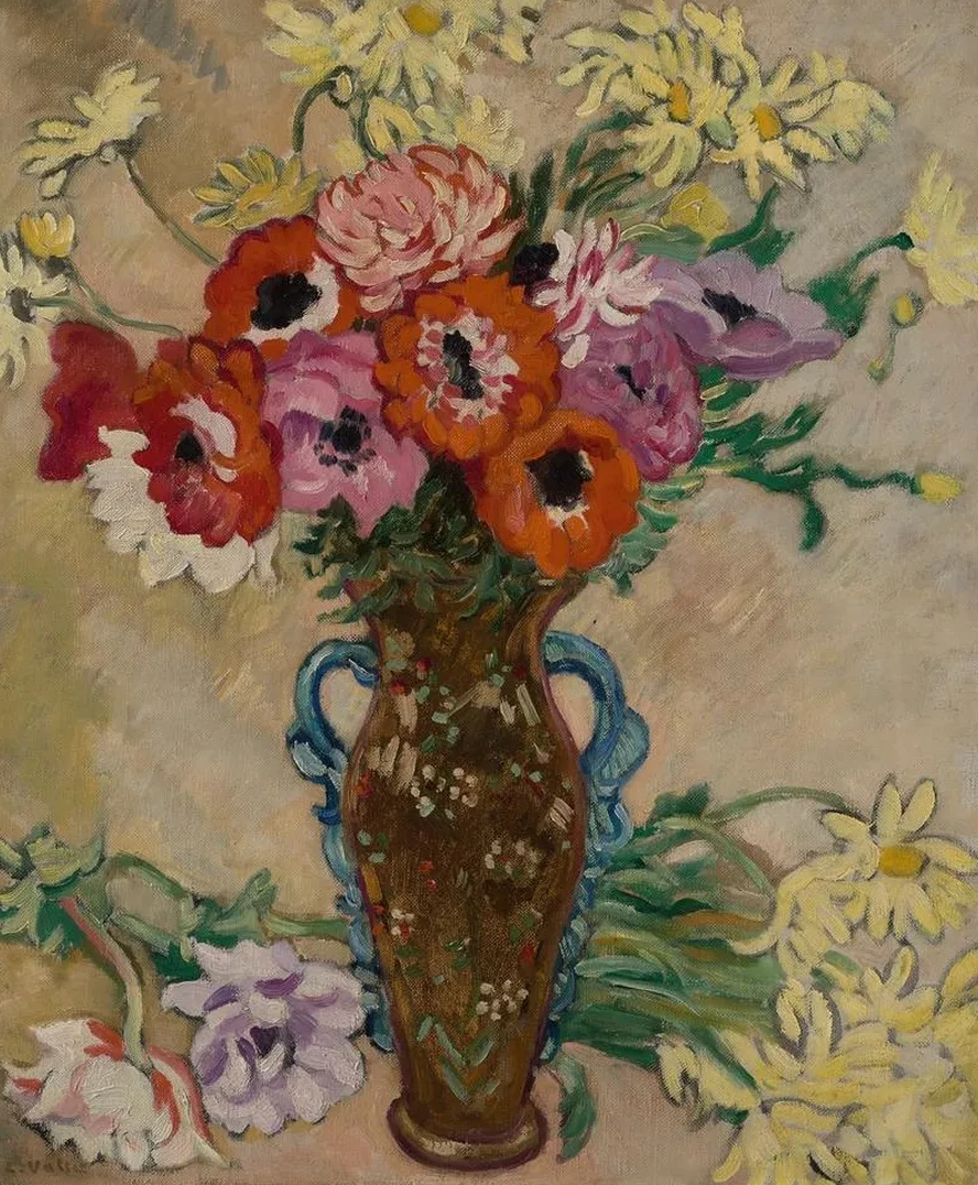 Vase D Cor Aux an Mones et Marguerites Jaunes de Savane