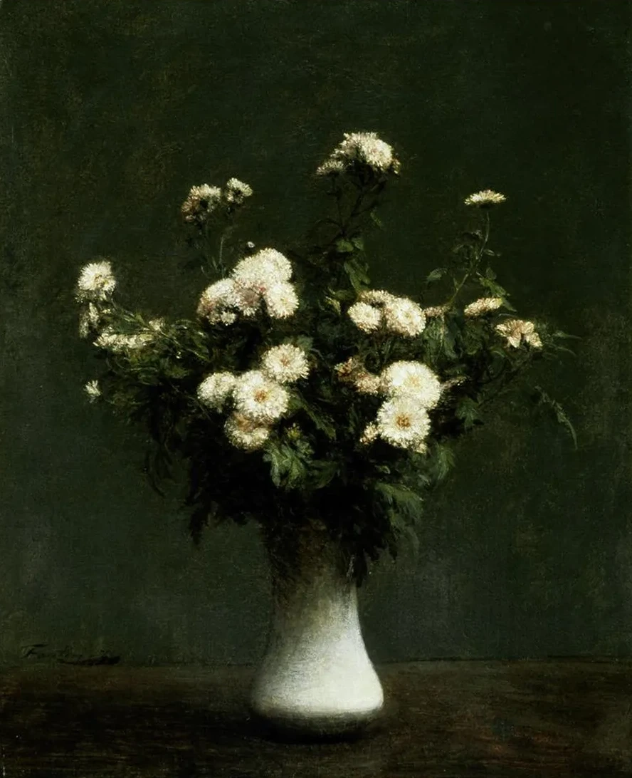 Vase of Chrysanthemums