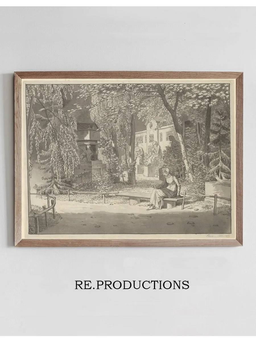 Ved Descartes og Condes gravm ler i Jardin Elys e des Petits Augustins, Paris