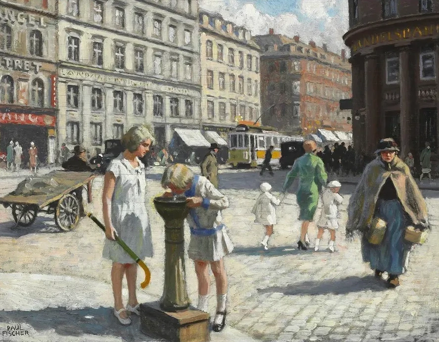 Ved Trianglen I K Benhavn En Varm Sommerdag